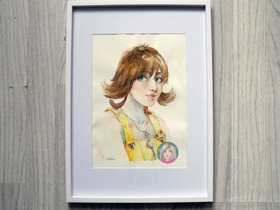 ORIGINAL PAINTING Selphie watercolour portrait