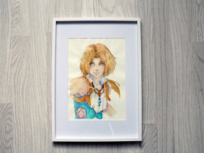 ORIGINAL PAINTING Zidane watercolour portrait
