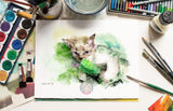 Custom Pet Portrait — Hand-Painted Watercolour
