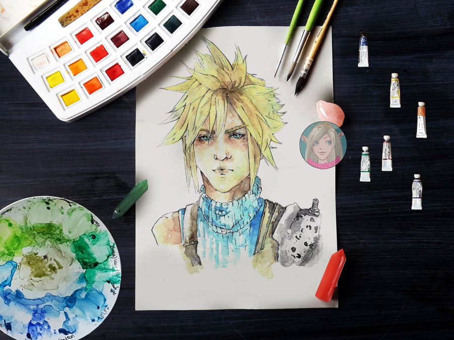 Nube Strife fantasia 7 art print