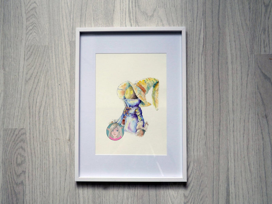 ORIGINAL PAINTING Vivi FFIX watercolour portrait