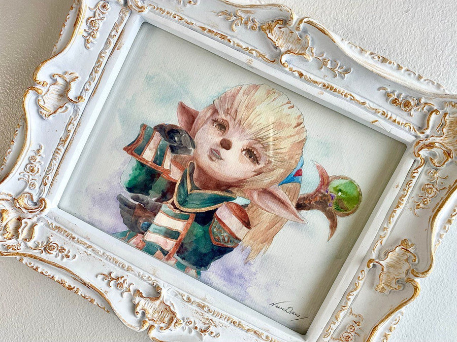Shantotto Fantasia Final XI art print watercolor handpainted