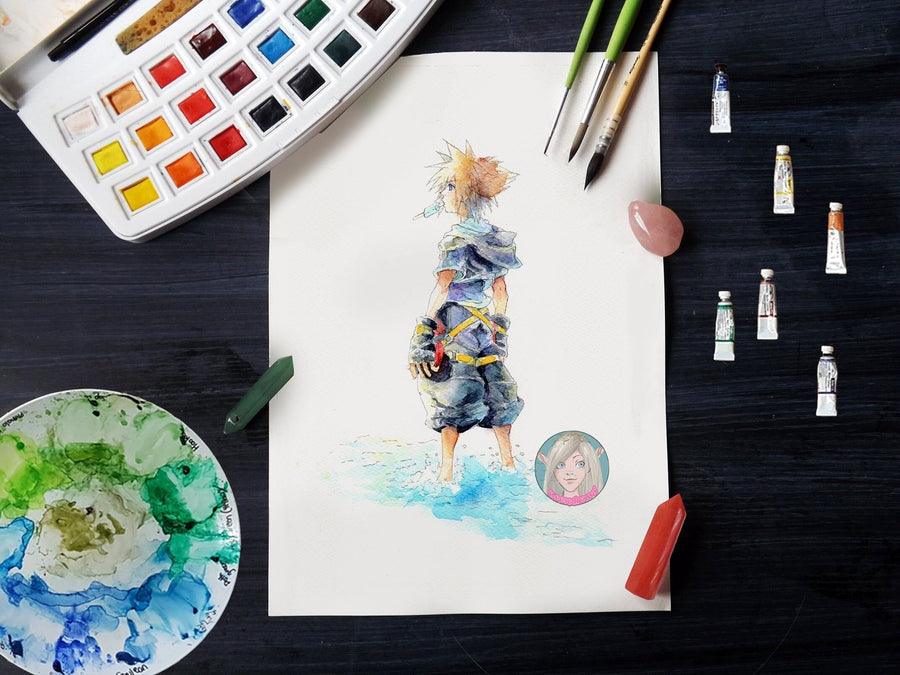 Sora Reino corazones Art print