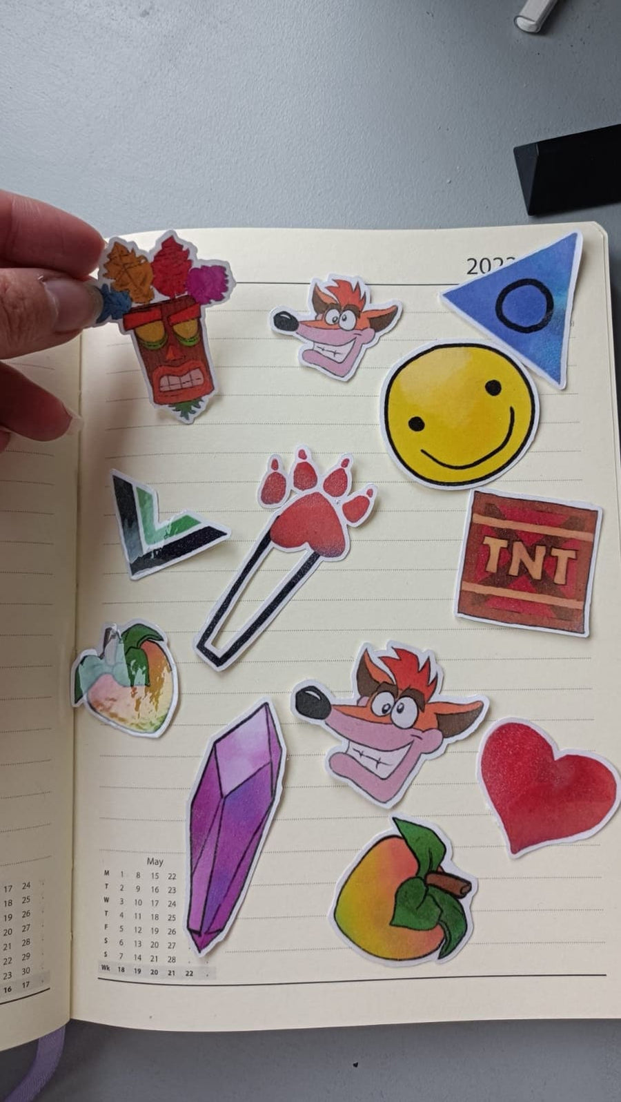 Handmade CB Bandicoot stickers - Retro Coco laptop stickers