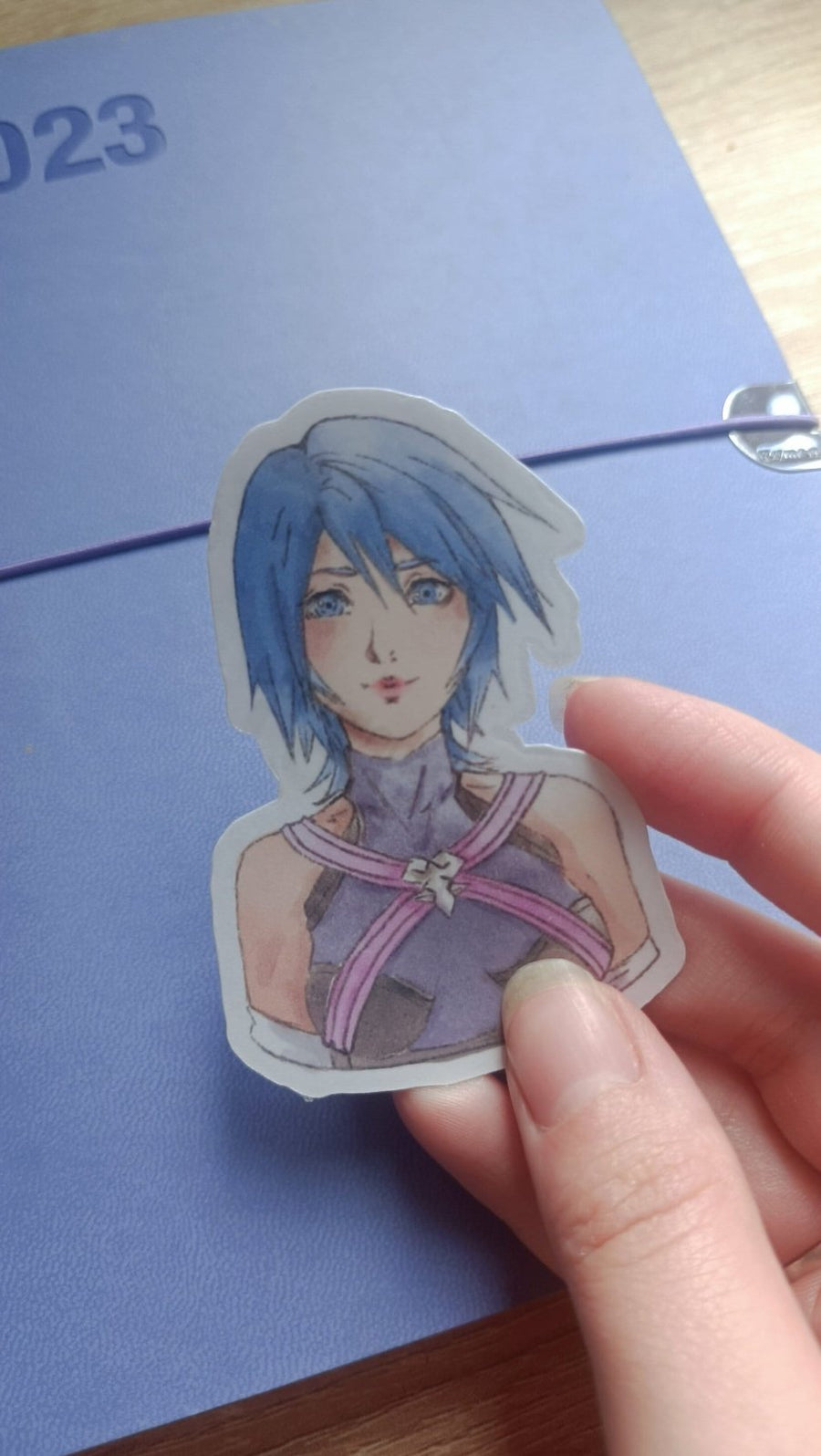 Handmade Aqua Reino Corazones Sticker + character request optional