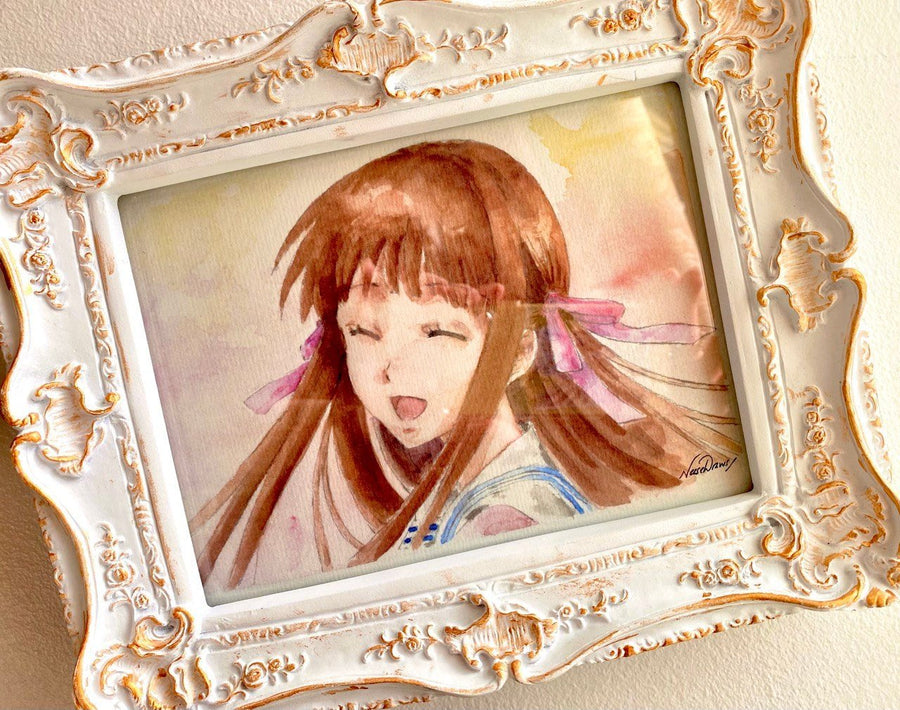 Tohru fruits basket Watercolor art Print, fanart handpainted