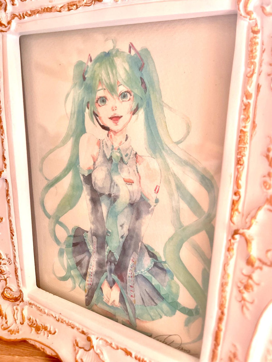 Hatsune Miku / Vocaloid Watercolor Art Print