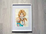 ORIGINAL PAINTING Zidane  watercolour portrait