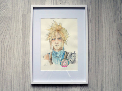 ORIGINAL PAINTING Watercolour portrait Cloud