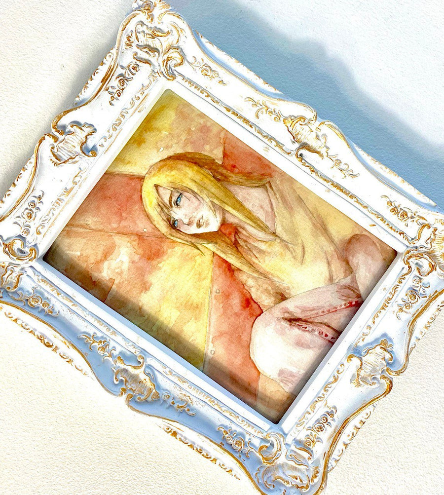 Handmade watercolor art print víspera parásito Aya -  Brea Watercolor Print - gamer poster