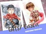 ORIGINAL PAINTING SET  Guts / Casca