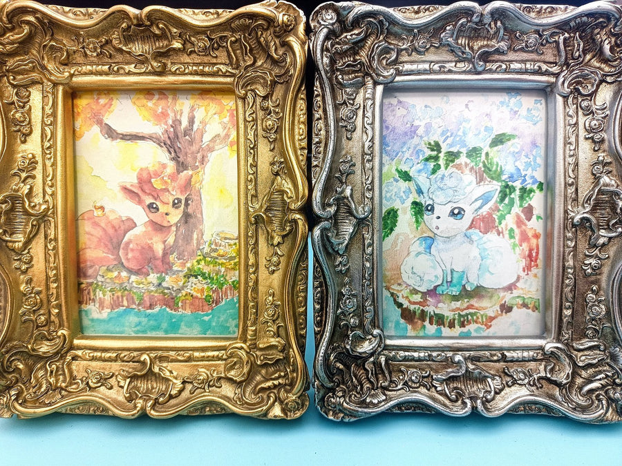 Vulpix and alolan vulpix art prints
