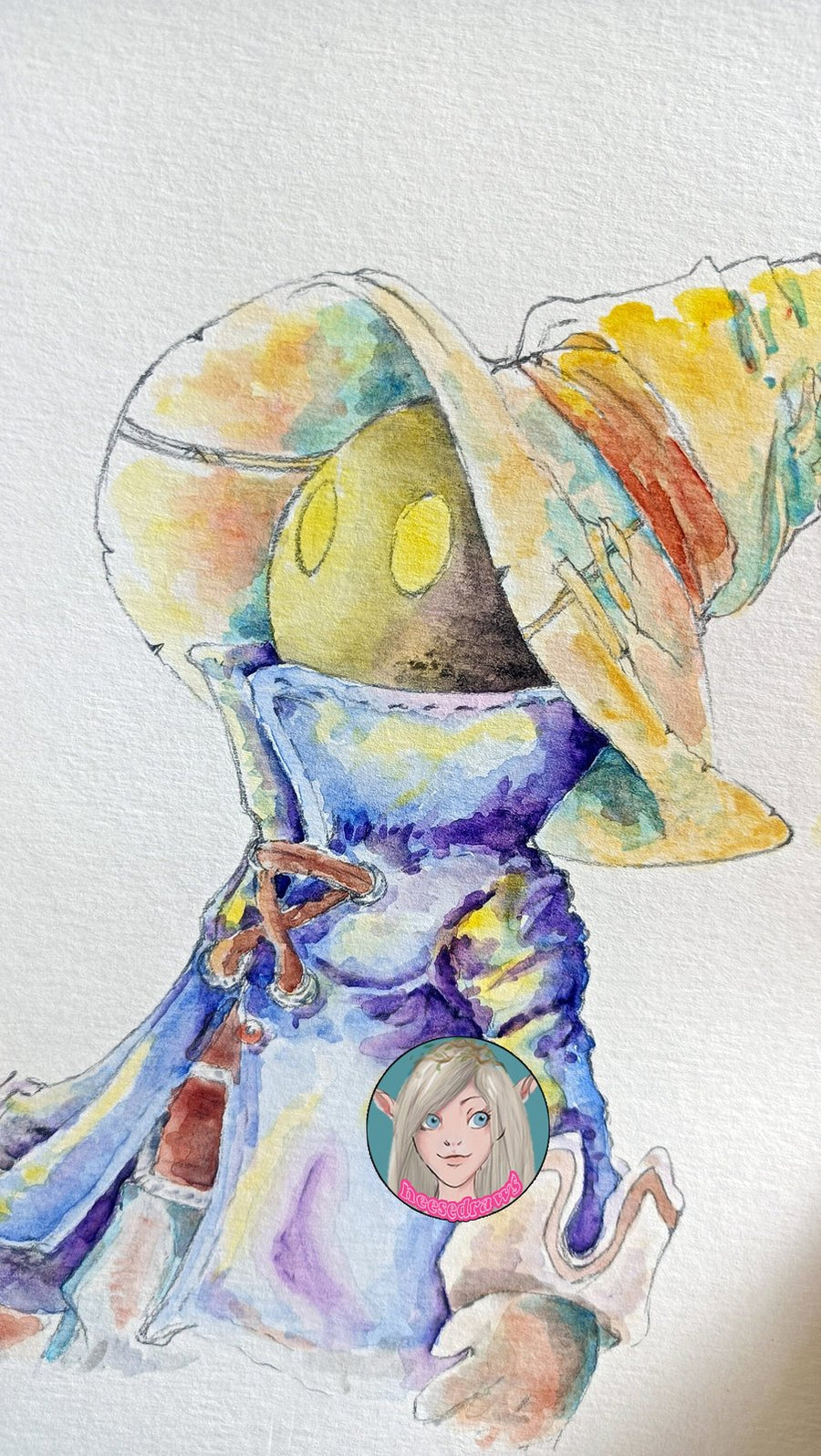 ORIGINAL PAINTING Vivi  watercolour portrait