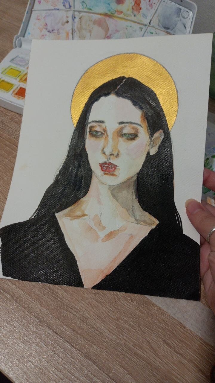 Custom Watercolour Angel Portrait