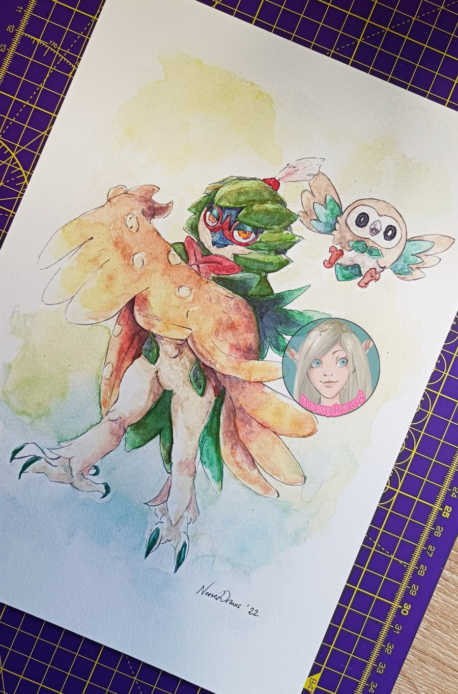 Owls Pocket Monsters art print