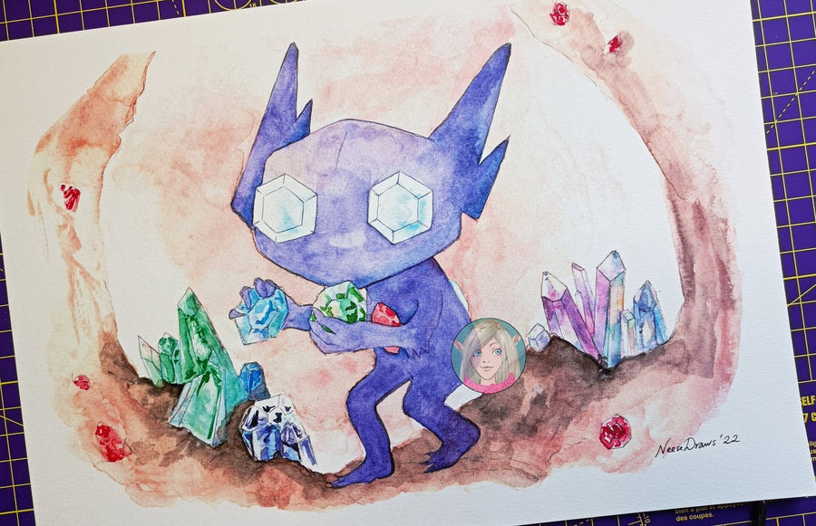 Gem thief pocket Monster art print