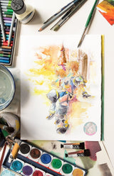 ORIGINAL PAINTING Twilight Tower