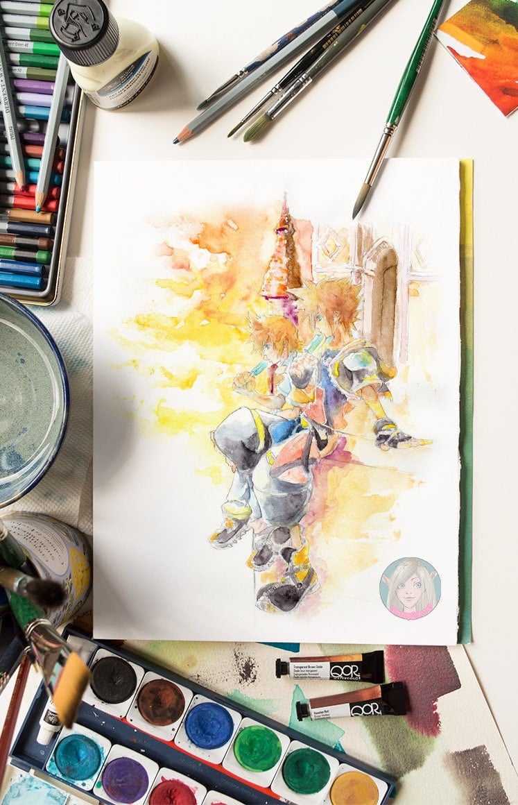 ORIGINAL PAINTING Twilight Tower