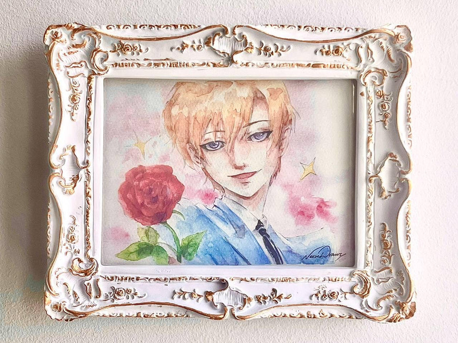 Tamaki Suoh OHSHC art print watercolor fanart handpainted
