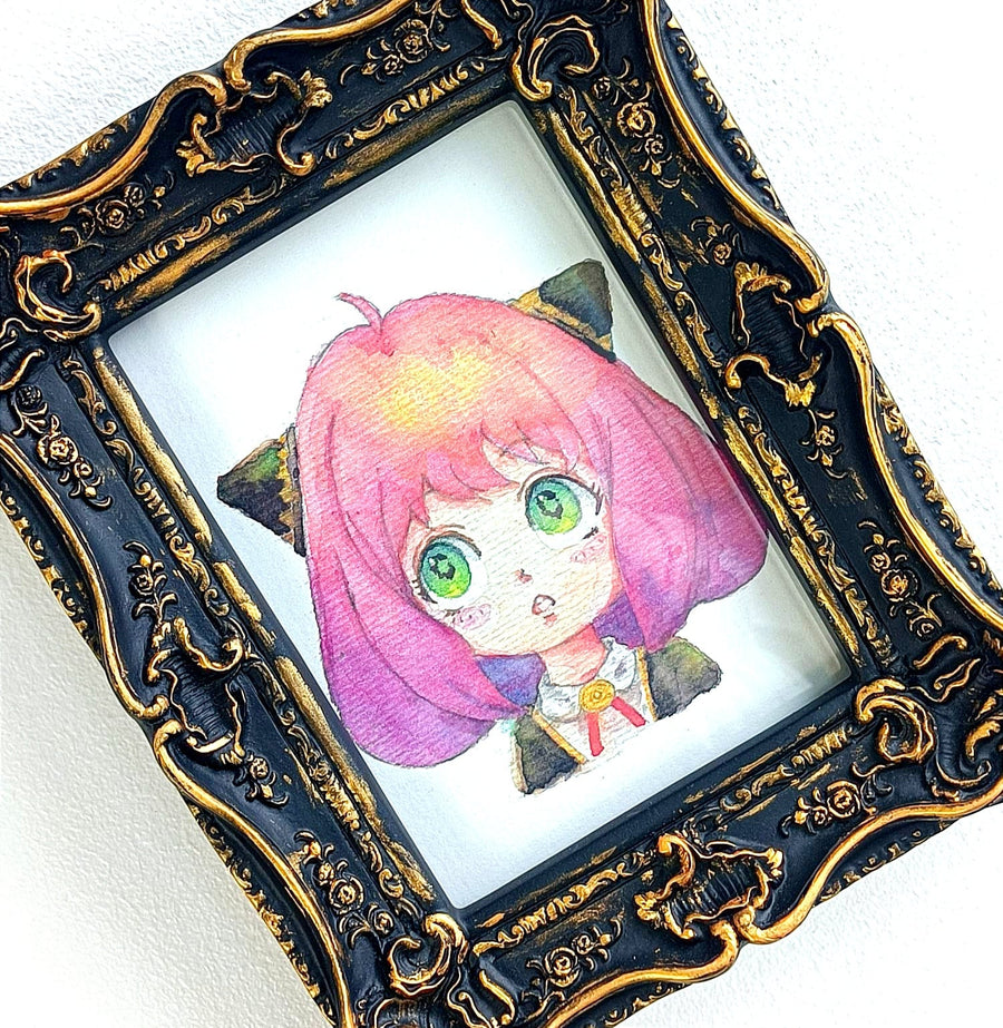 Anya Forger Spy x Family art print, watercolor fanart handpainted
