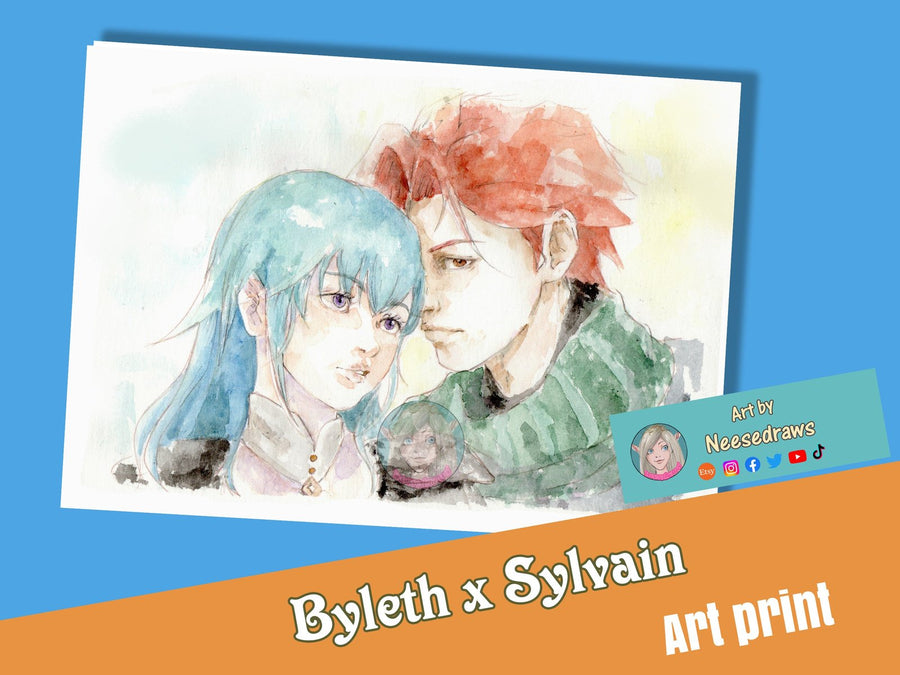 Byleth x Sylvain Fuego 3 casas art print