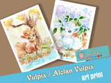 Pocket Monsters Cute fox art prints