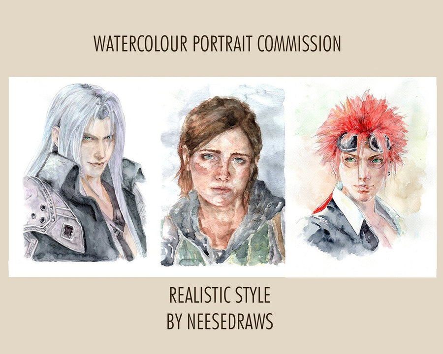 Custom Watercolor Portrait illustration - Commission, your portrait character art, from re