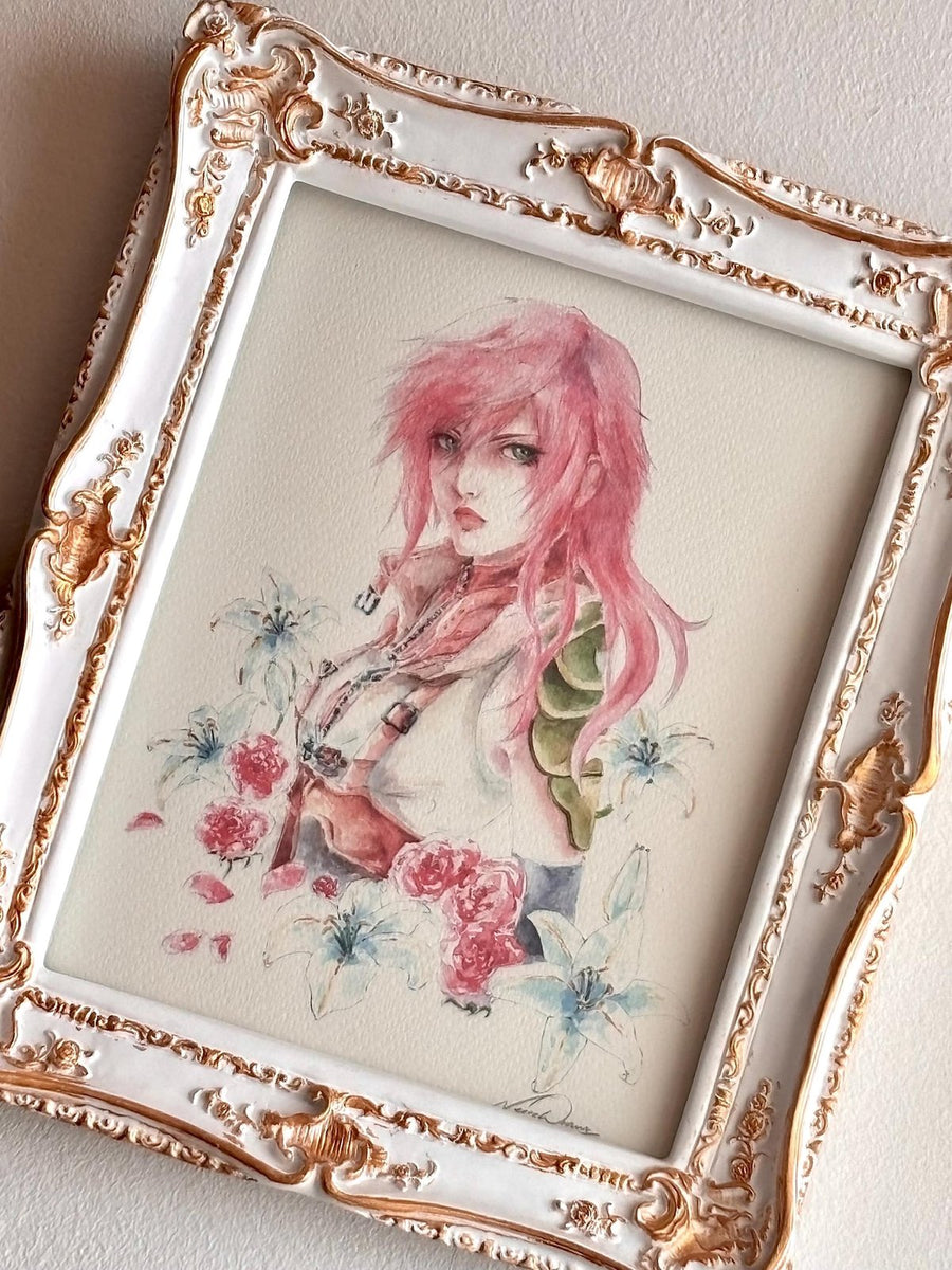 Lightning Watercolour Portrait: Final Fantasy XIII Fan Art Print
