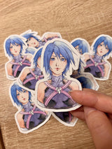 Aqua Reino Corazones Sticker