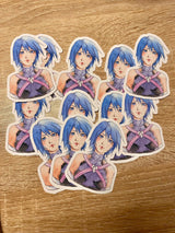 Aqua Reino Corazones Sticker