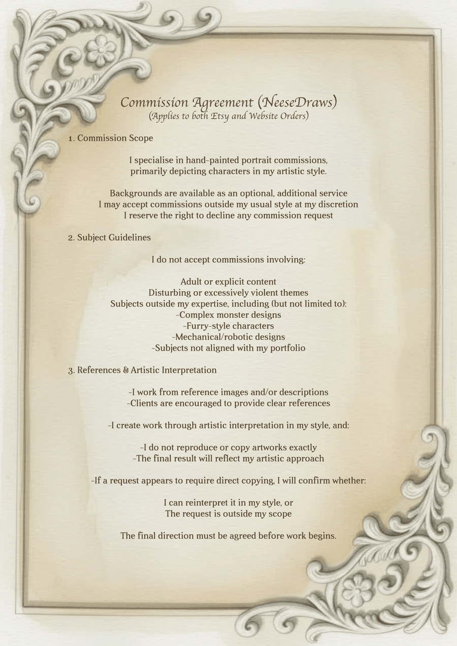 Custom Watercolour Portrait — Realistic &amp; Semi-Realistic Commission