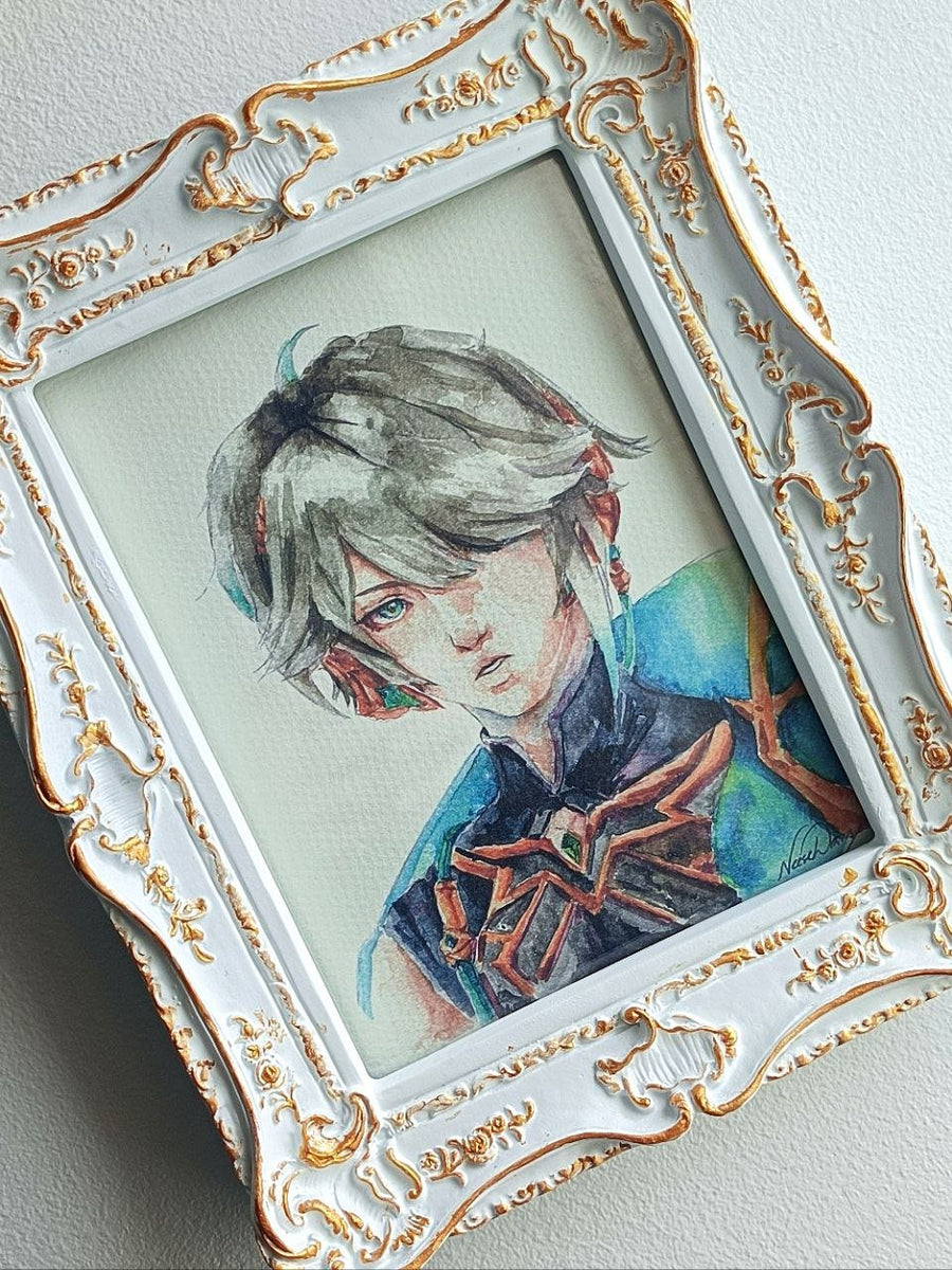 Alhaitham watercolour portrait print