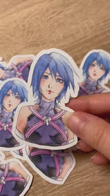 Aqua Reino Corazones Sticker